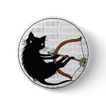Curious Cat with Bow Buttons