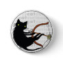 Curious Cat with Bow Buttons