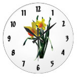 Curious Daffodils Round Wallclocks
