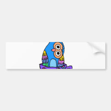 Curious Owl in a Teacup Bumper Sticker
