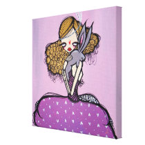 "Curiouser and Curiouser!" Wrapped Canvas, 12"x12" Stretched Canvas Print