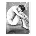 Curl Male Nude Post Card