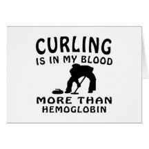 Curling designs greeting card