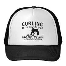 Curling designs hats