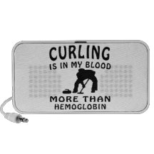 Curling designs portable speakers