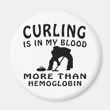 Curling designs refrigerator magnet
