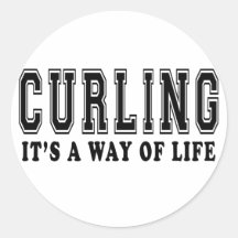 Curling It's way of life Round Stickers