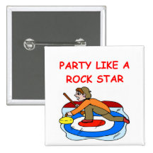 curling joke pinback button