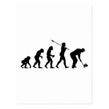 Curling Player Postcards