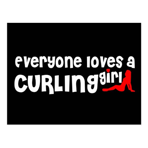 Curling Postcard