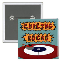 Curling Rocks Button