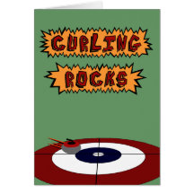 Curling Rocks Greeting Cards