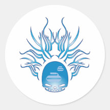 Curling Skull Stickers