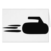curling stone icon card