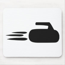 curling stone icon mouse pad