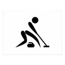Curling - Universal Olympic World Symbol Postcards