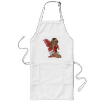 Curly Blonde 3D Fairy in Pink Aprons