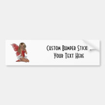 Curly Blonde 3D Fairy in Pink Bumper Sticker