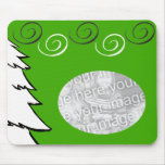 Curly Christmas template Mouse Pads