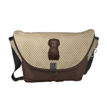 Curly Coated Retriever Cartoon Courier Bags
