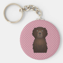 Curly-Coated Retriever Cartoon Key Chain