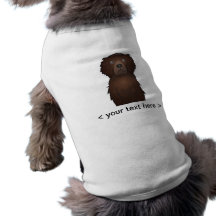Curly Coated Retriever Cartoon Personalized Pet Tshirt