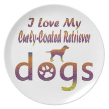 Curly-Coated Retriever designs Party Plates