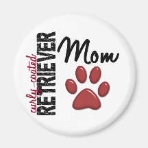 Curly-Coated Retriever Mom 2 Fridge Magnet