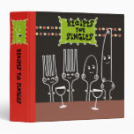 curly forks retro cooking for singles recipe binde 3 ring binder