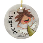 Curly Haired Angel-Pray for Today, Everyday! Ornament
