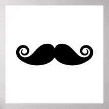 Curly Mustache Print
