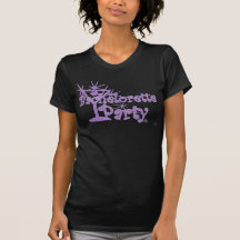 Curly Retro Bachelorette Party Martini T Shirt