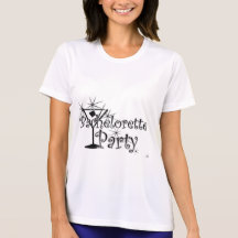 Curly Retro Bachelorette Party Martini Tees