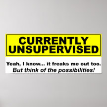 Currently Unsupervised Funny Poster