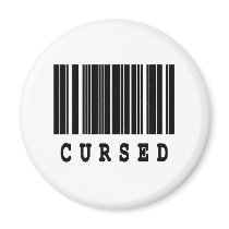 cursed barcode design refrigerator magnet