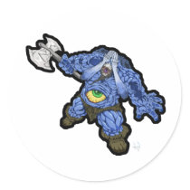 Cursed Viking Round Sticker