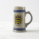 Curtis Family Coat of Arms on a Stein mugs