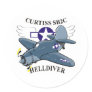 curtiss sb2c helldiver round sticker