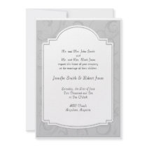 Curved Art Deco Diva in Silver Grey Wedding