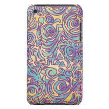 Curvy Lines Batik Purple iPod Case iPod Case-Mate Case