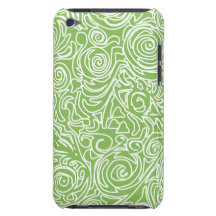 Curvy Lines Green iPod Case iPod Case-Mate Cases