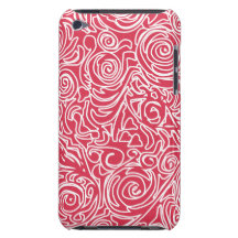 Curvy Lines Red iPod Case iPod Touch Cases