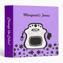 Curvy oven cooking baking utensils recipe binder