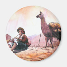 Cusco Peru Llama Picture Refrigerator Magnet