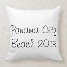 cushion with beautiful white sand of Panama City B Throw Pillow
