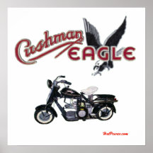 Cushman Eagle Black Poster