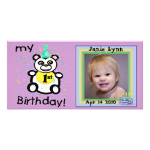 Custom 1st Birthday Photo Cards