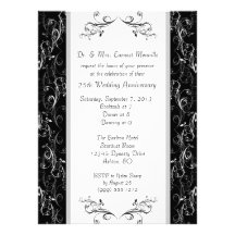 Custom 25th Anniversary Invitations