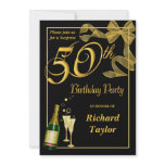 Custom 50th - Fun and Festive Champagne Custom Invite