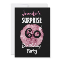 Custom 60th SURPRISE Birthday Party Invitation